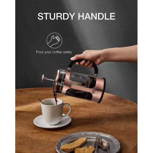 ماكينة صنع القهوة الفرنسية المصنوعة من الفولاذ المقاوم للصدأ