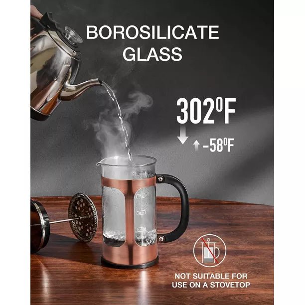 ماكينة صنع القهوة الفرنسية المصنوعة من الفولاذ المقاوم للصدأ